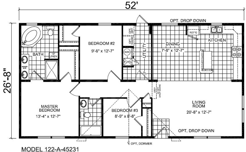 Atlantic Double Wide Ranch A45231 Ridge Crest Home Sales