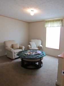 Bedroom with poker table