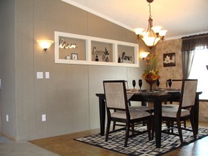 Dining room with wall decor