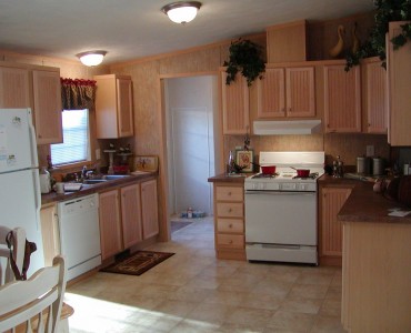 kitchen with maple cabinetry