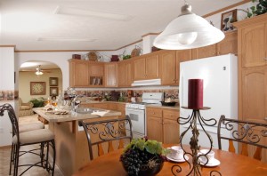 Kitchen cabinetry with large island