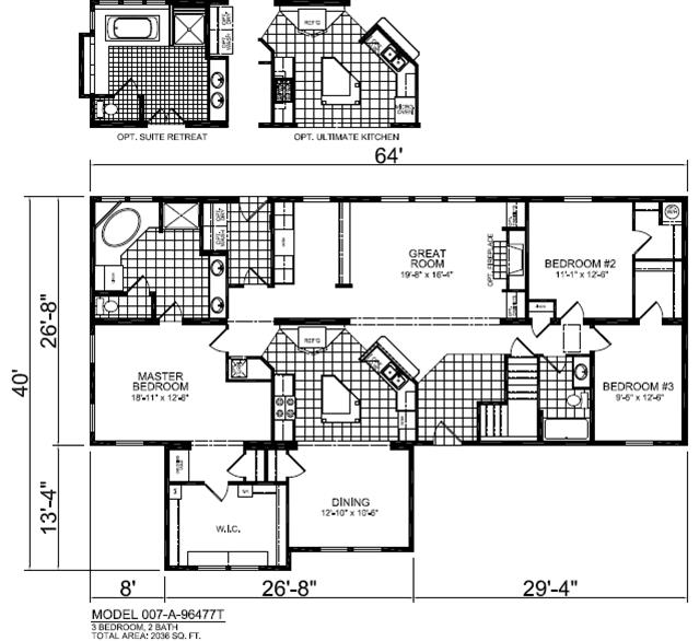 Ridge Crest Home Sales – A96477T floor plan