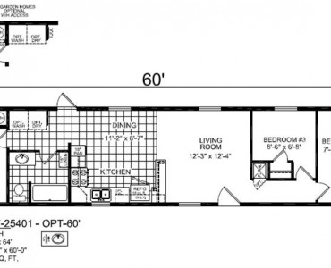 14x60 floor plan