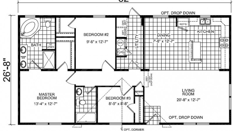 Atlantic Double Wide Ranch - A45231 - Ridge Crest Home Sales