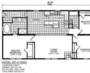 28x52 floor plan