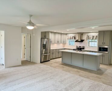 Living room and kitchen